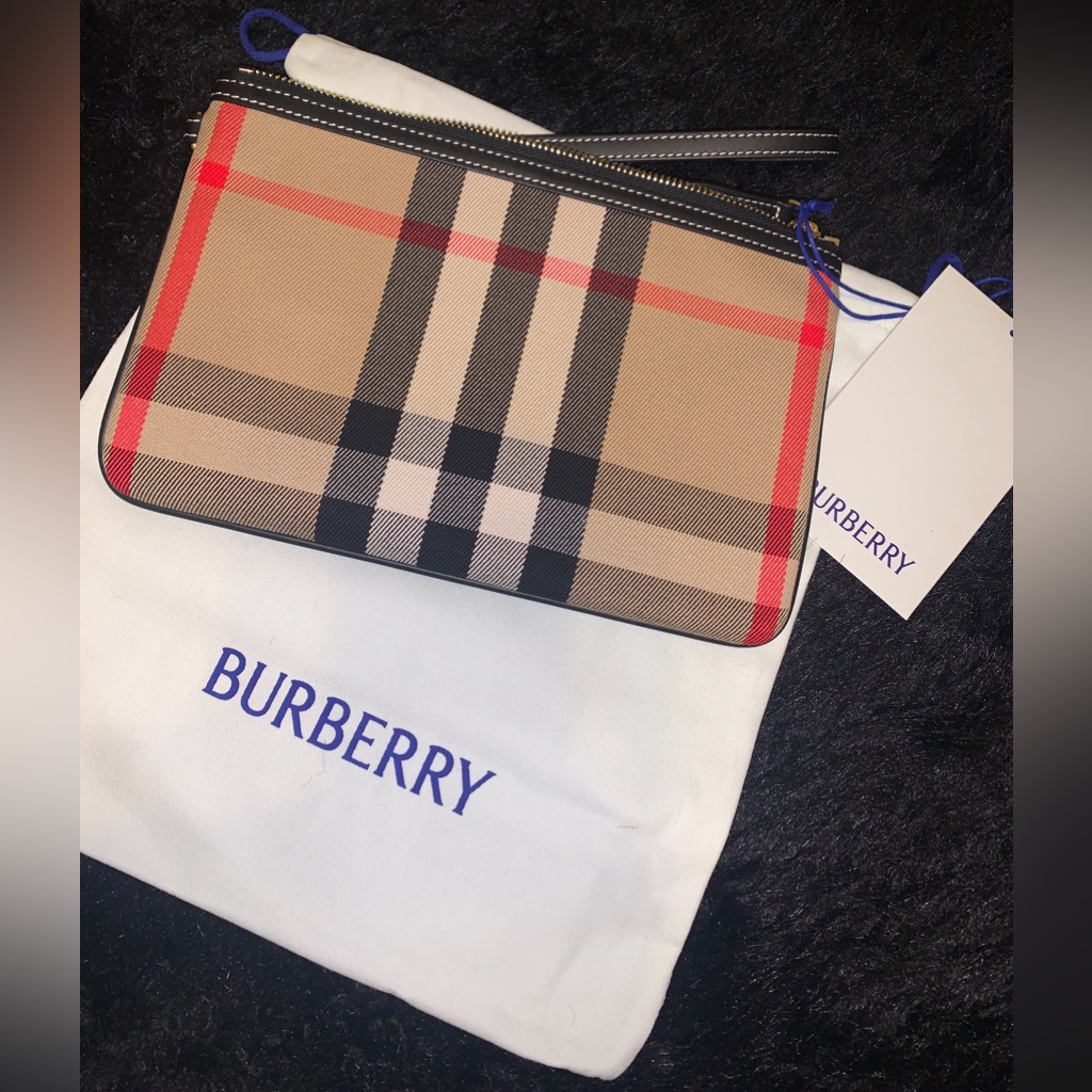 Burberry Check Large Wristlet